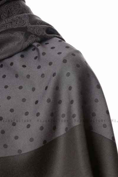 Alev - Black Patterned Hijab