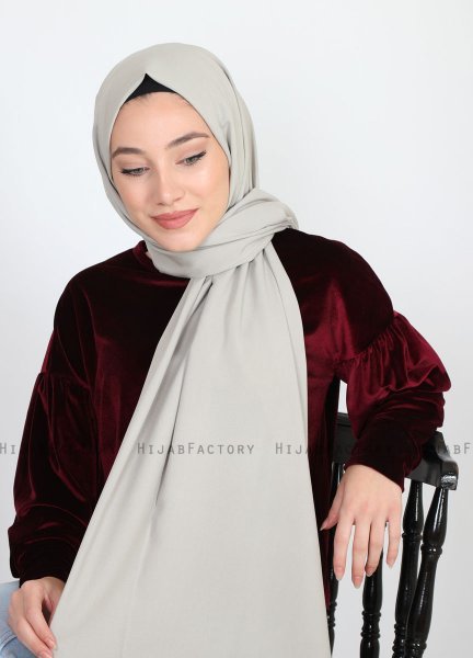 Alida - Taupe Cotton Hijab - Mirach