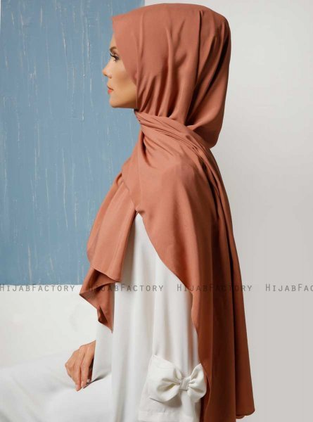 Alida - Terracotta Cotton Hijab - Mirach