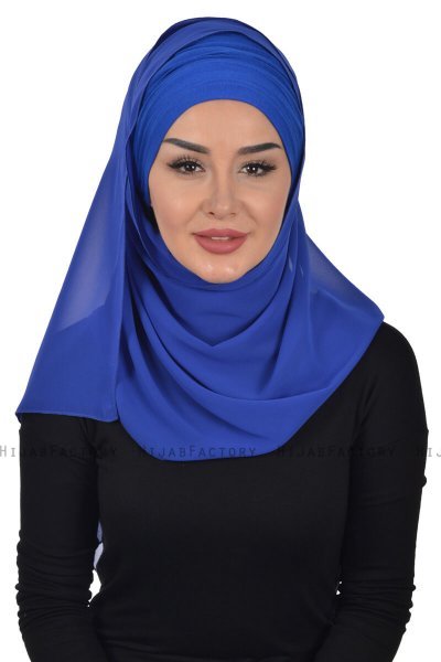 Alva - Blue Practical Hijab & Underscarf