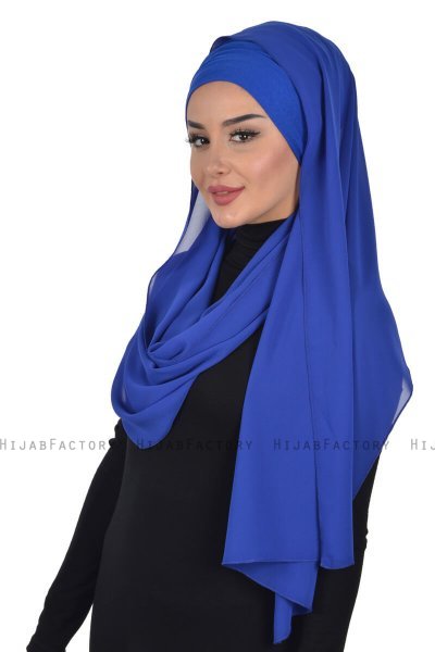 Alva - Blue Practical Hijab & Underscarf