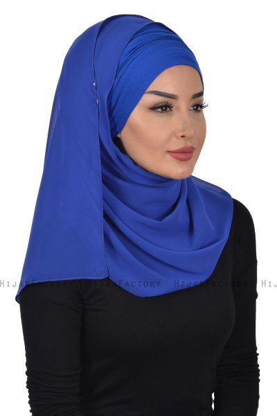 Alva - Blue Practical Hijab & Underscarf