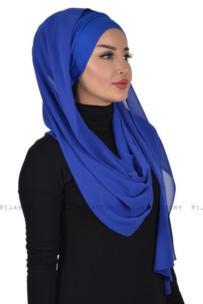 Alva - Blue Practical Hijab & Underscarf
