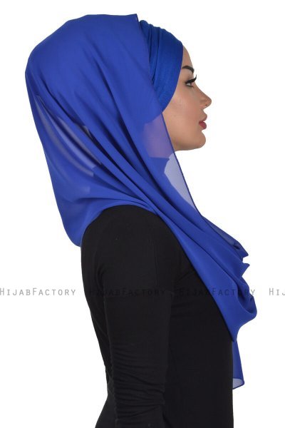 Alva - Blue Practical Hijab & Underscarf
