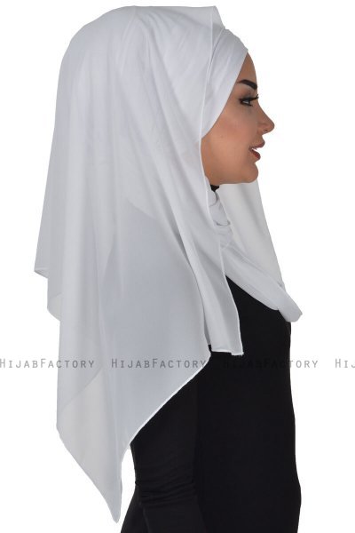 Alva - White Practical Hijab & Underscarf