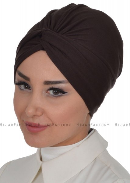 Astrid - Brown Cotton Turban - Ayse Turban