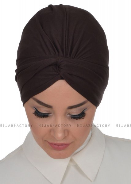 Astrid - Brown Cotton Turban - Ayse Turban