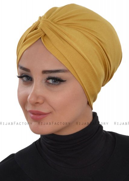 Astrid - Mustard Cotton Turban - Ayse Turban