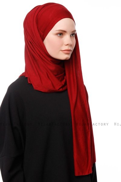 Asya - Bordeaux Practical Viskos Hijab