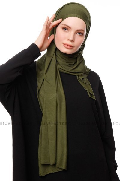 Asya - Khaki Practical Viskos Hijab