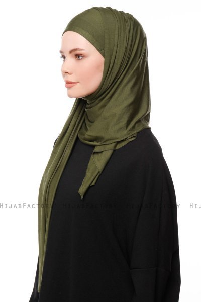Asya - Khaki Practical Viskos Hijab