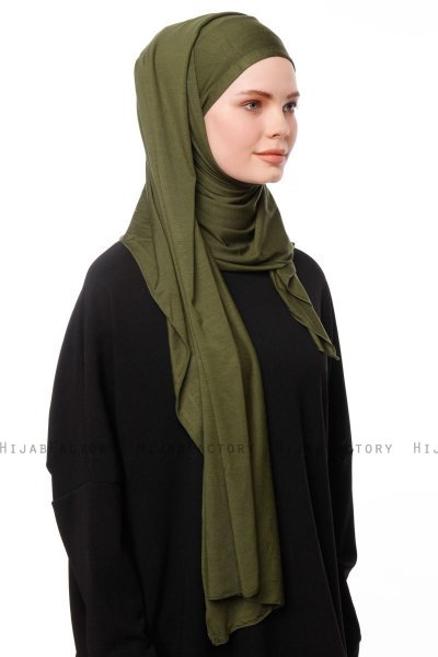 Asya - Khaki Practical Viskos Hijab