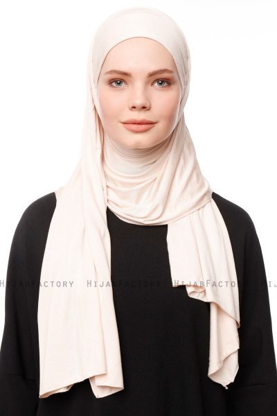 Asya - Light Beige Practical Viskos Hijab