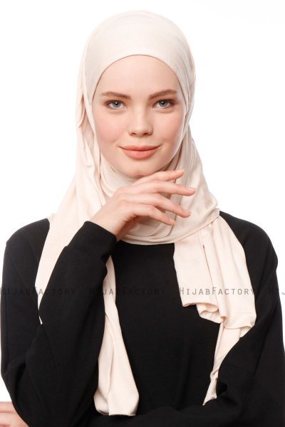 Asya - Light Beige Practical Viskos Hijab