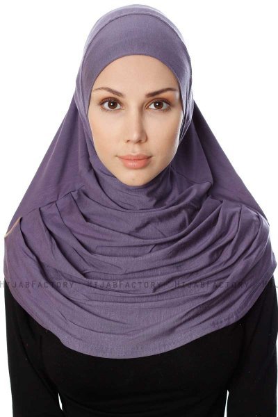 Ava - Purple One-Piece Al Amira Hijab - Ecardin