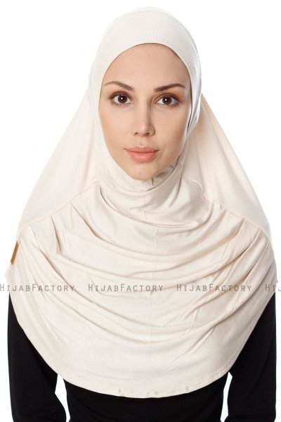 Ava - Light Beige One-Piece Al Amira Hijab - Ecardin