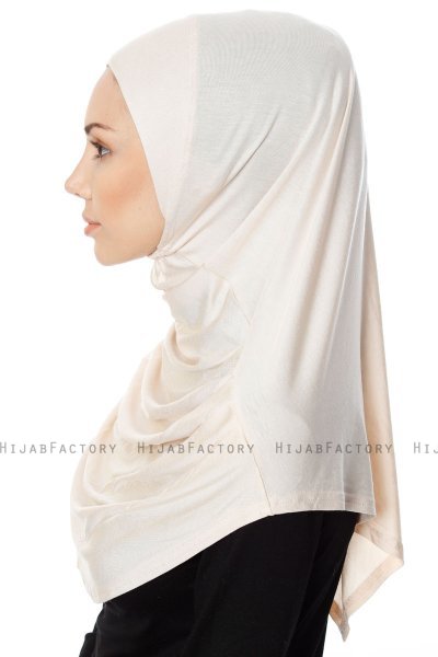 Ava - Light Beige One-Piece Al Amira Hijab - Ecardin