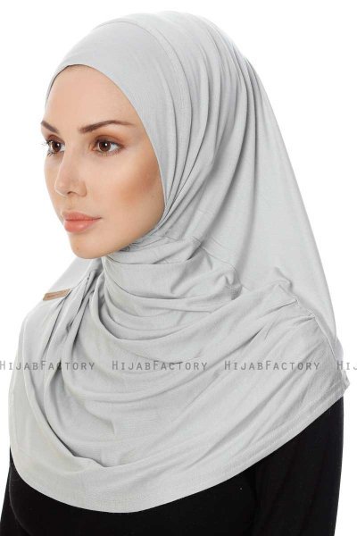 Ava - Light Grey One-Piece Al Amira Hijab - Ecardin