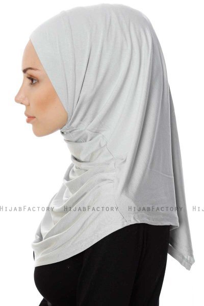 Ava - Light Grey One-Piece Al Amira Hijab - Ecardin
