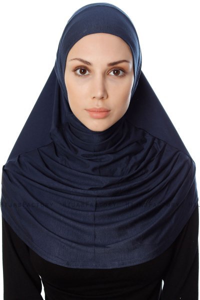 Ava - Navy Blue One-Piece Al Amira Hijab - Ecardin