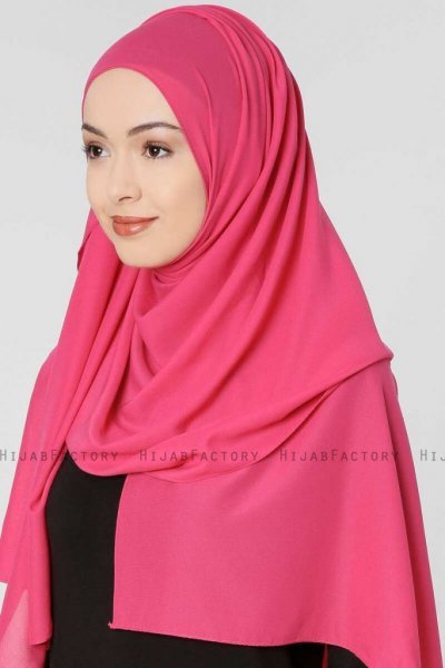 Ayla Fuchsia Chiffon Hijab Sjal Gulsoy 300419b