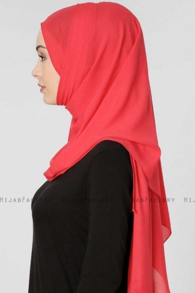 Ayla Hallonröd Chiffon Hijab Sjal Gulsoy 300427e