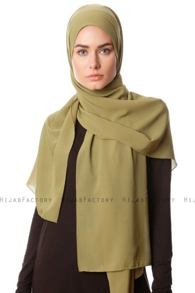 Ayla - Olive Chiffon Hijab