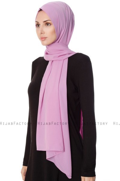 Ayla - Pale Violet Chiffon Hijab