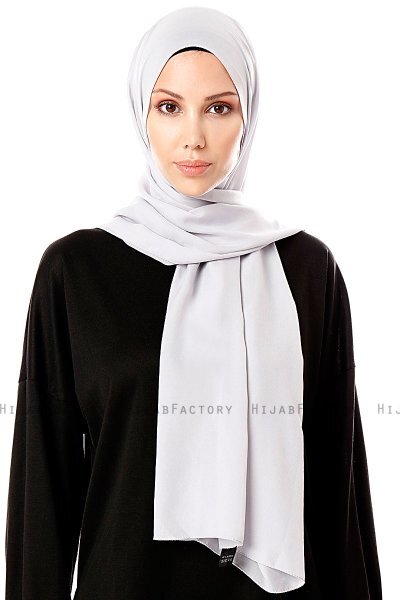 Ayla - Silver Chiffon Hijab