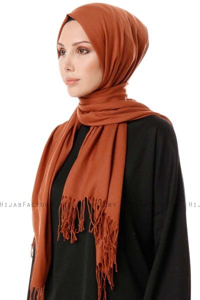 Aysel - Brown Pashmina Hijab - Gülsoy