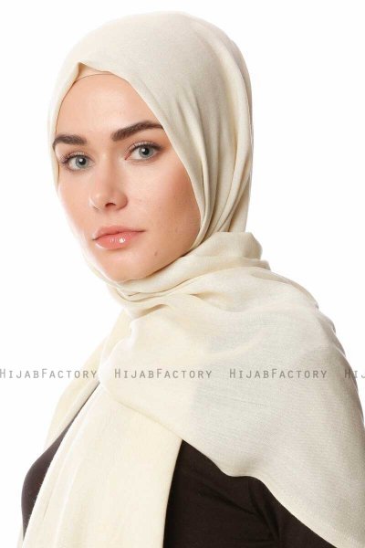 Aysel - Light Beige Pashmina Hijab - Gülsoy