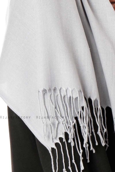 Aysel - Light Grey Pashmina Hijab - Gülsoy
