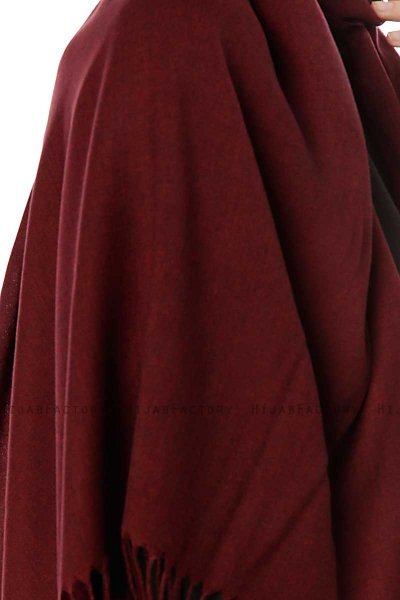 Aysel - Dark Bordeaux Pashmina Hijab - Gülsoy