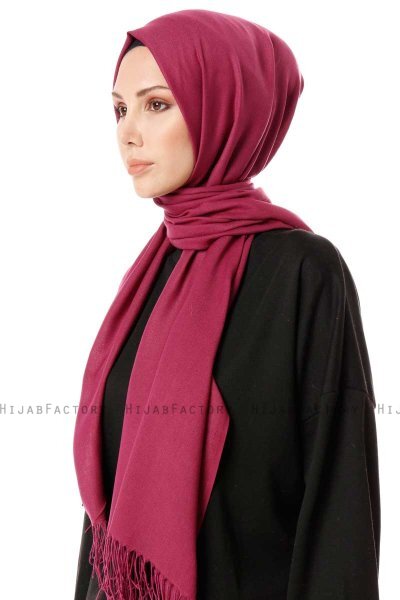 Aysel - Dark Purple Pashmina Hijab - Gülsoy