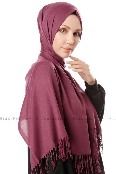 Aysel - Plum Pashmina Hijab - Gülsoy