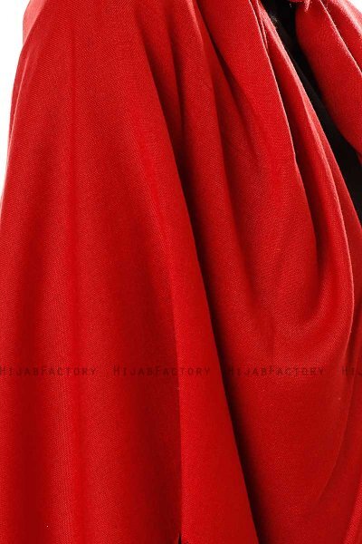 Aysel - Red Pashmina Hijab - Gülsoy