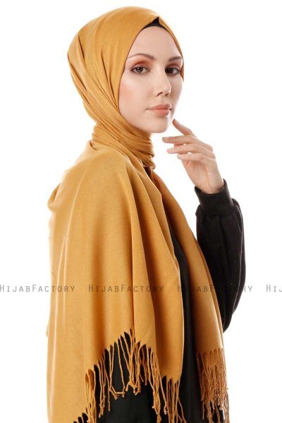 Aysel - Mustard Pashmina Hijab - Gülsoy