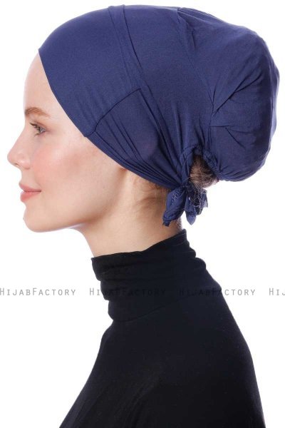 Azra - Navy Blue Parizien Underscarf - Ecardin