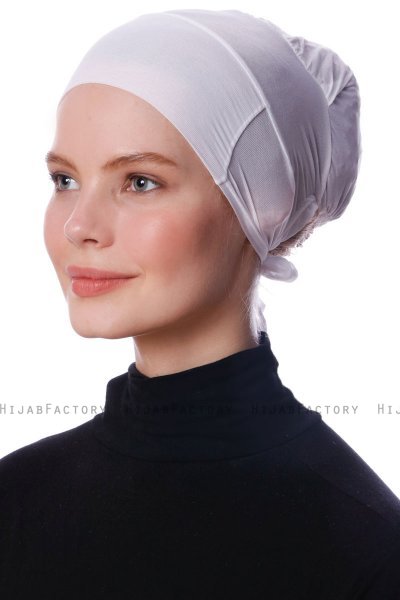 Azra - White Parizien Underscarf - Ecardin