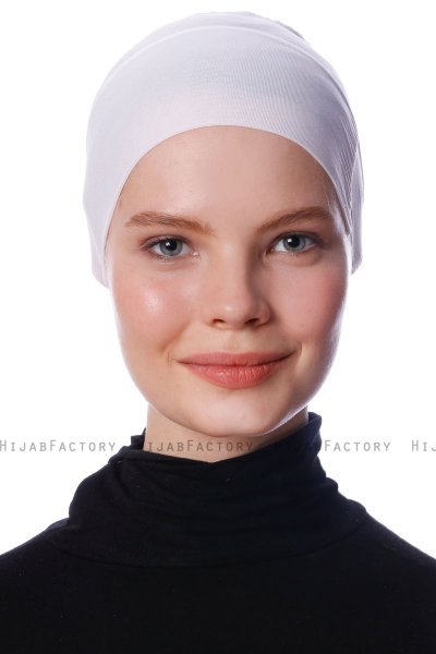 Azra - White Parizien Underscarf - Ecardin