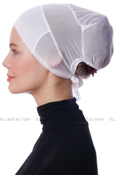 Azra - White Parizien Underscarf - Ecardin