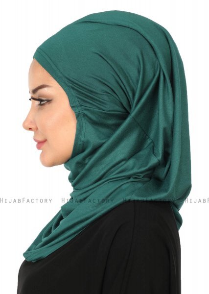 Wilda - Dark Green Cotton Hijab
