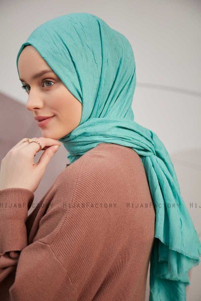 Serap - Light Green Bamboo Crash Hijab