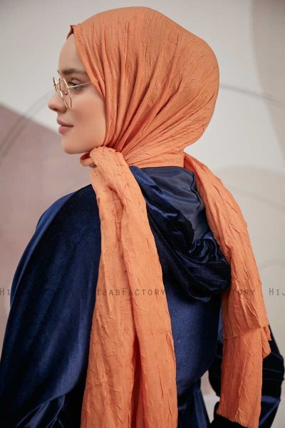 Serap - Brick Red Bamboo Crash Hijab