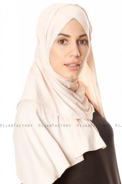 Betul - Beige 1X Jersey Hijab - Ecardin