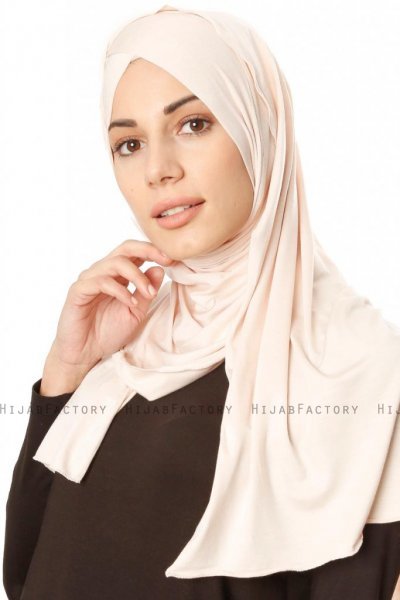 Betul - Beige 1X Jersey Hijab - Ecardin