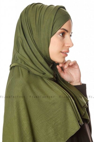 Betul - Khaki 1X Jersey Hijab - Ecardin