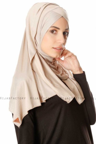 Betul - Light Taupe 1X Jersey Hijab - Ecardin