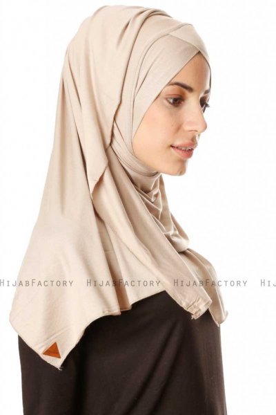 Betul - Light Taupe 1X Jersey Hijab - Ecardin