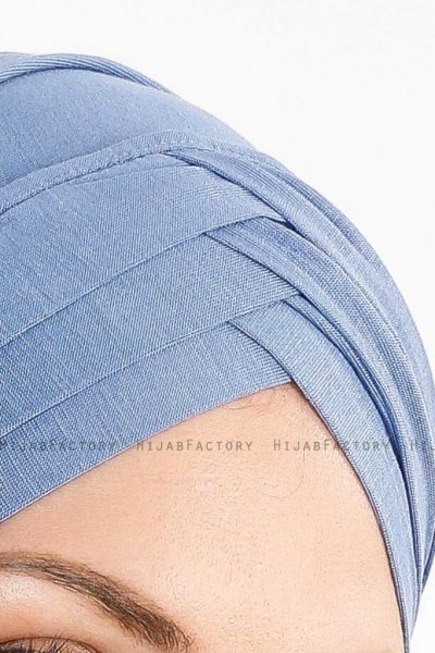 Cansu Indigo 3X Jersey Hijab Sjal Ecardin 200941-5